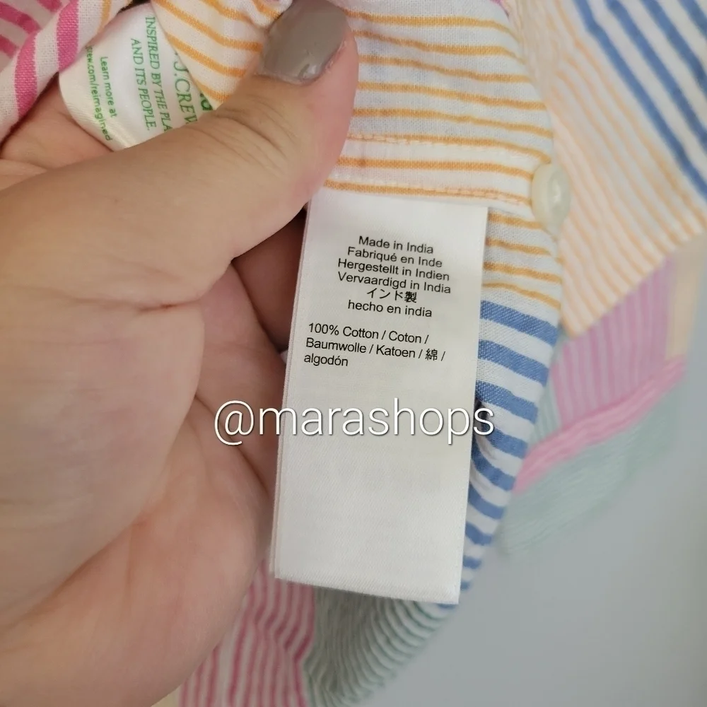 J. CREW Slim Seersucker Stripe Shirt